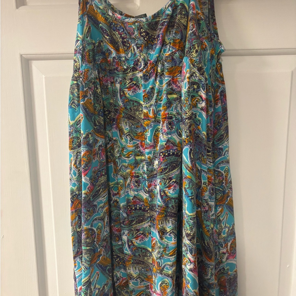 Colorful Paisley Sleeveless Dress